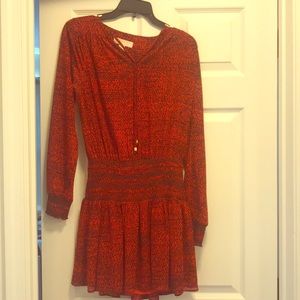Michael Kors red and black short dress / cover up